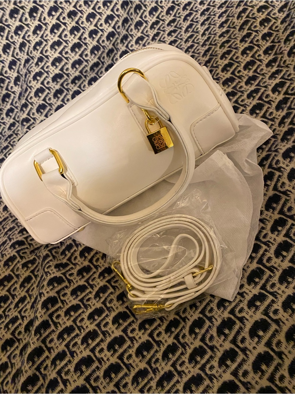 White Mini Top-Handle Bag - Picture 9 of 9